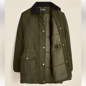 New! J. Crew Insulated Utility Jacket in Olive size S